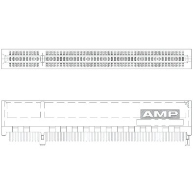TE Connectivity PCI & PCIe Series Straight Edge Connector 120 Contacts 1.27 mm Pitch 2 Row Through Hole Solder 1-5145154-2