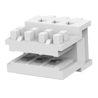 TE Connectivity Right Angle Edge Connector Female, Cable Mount, 3-Contacts, 2.5 mm Pitch, 1 Row, IDT Termination 1-966194-3
