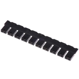 TE Connectivity AMPMODU Shunt Straight Female Black Open Top 2 Way 1 Row 2.54 mm Pitch 2-382811-1