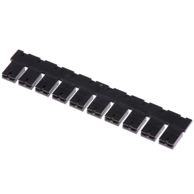 TE Connectivity AMPMODU Shunt Straight Female Black Open Top 2 Way 1 Row 2.54 mm Pitch 2-382811-1