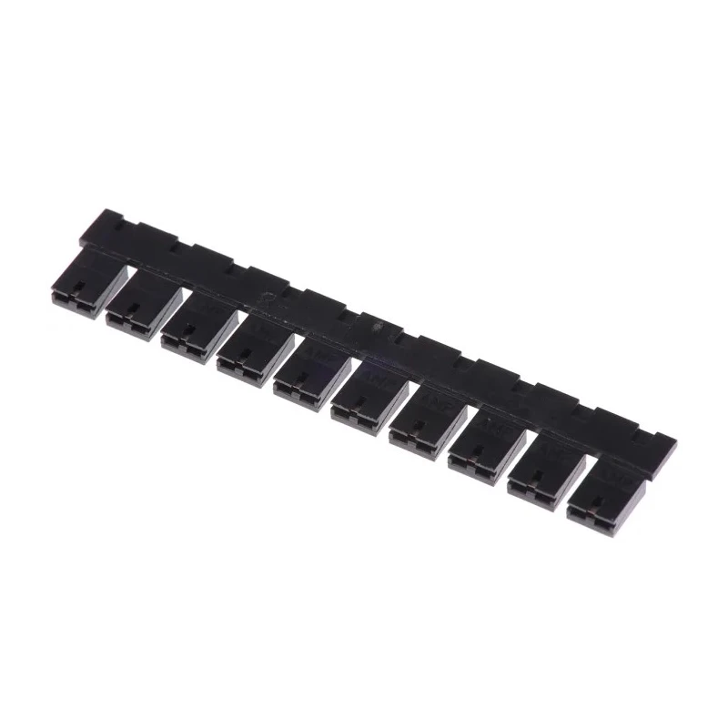 TE Connectivity AMPMODU Shunt Straight Female Black Open Top 2 Way 1 Row 2.54 mm Pitch 2-382811-1