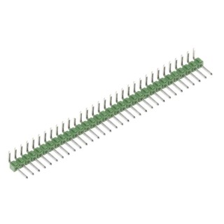 TE Connectivity AMPMODU MOD II Series Right Angle Through Hole Pin Header 32 Contacts 2.54mm Pitch 1 Row 3-826949-2