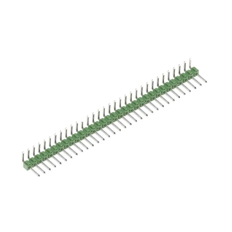 TE Connectivity AMPMODU MOD II Series Right Angle Through Hole Pin Header 32 Contacts 2.54 mm Pitch 1 Row 3-826949-2