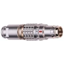 LEMO Circular Connector, 14 Contacts, Cable Mount, Standard Size, Plug Male, IP68, Brass Housing, Series FGG.1T.314.CLAC60Z