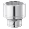 Facom Socket 65 mm 12 Point Square Drive, 1 in Drive Size, Chrome Vanadium Steel, 92mm Length M.65B