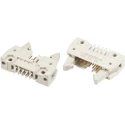 TE Connectivity AMP-LATCH Series 14 Contact Straight Through Hole PCB Header 2.54 mm Pitch 2 Row Shrouded 5499206-2