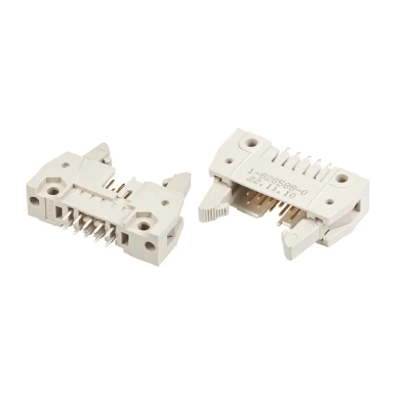 TE Connectivity AMP-LATCH Series 14 Contact Straight Through Hole PCB Header 2.54 mm Pitch 2 Row Shrouded 5499206-2