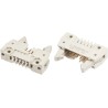 TE Connectivity AMP-LATCH Series 14 Contact Straight Through Hole PCB Header 2.54 mm Pitch 2 Row Shrouded 5499206-2