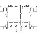 TE Connectivity Universal MATE-N-LOK Series Right Angle Through Hole PCB Header, 8 Contacts, 6.35 mm Pitch, 1 Row 640584-1