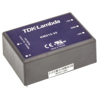 TDK-Lambda Switching Power Supply PCB Mount Dual Output 5 V DC 1.5 A 15 W 90-375 V AC/DC KMD15-55