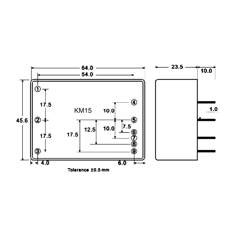 TDK-Lambda Switching Power Supply PCB Mount Dual Output 5 V DC 1.5 A 15 W 90-375 V AC/DC KMD15-55