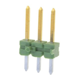 TE Connectivity AMPMODU MOD II Series Straight Through Hole Pin Header, 3 Contact, 2.54 mm Pitch, 1 Row, Unshrouded 825433-3
