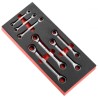 Facom 13-Piece Combination Ratchet Spanner Set 6 To 19 mm Foam MODM.64J7