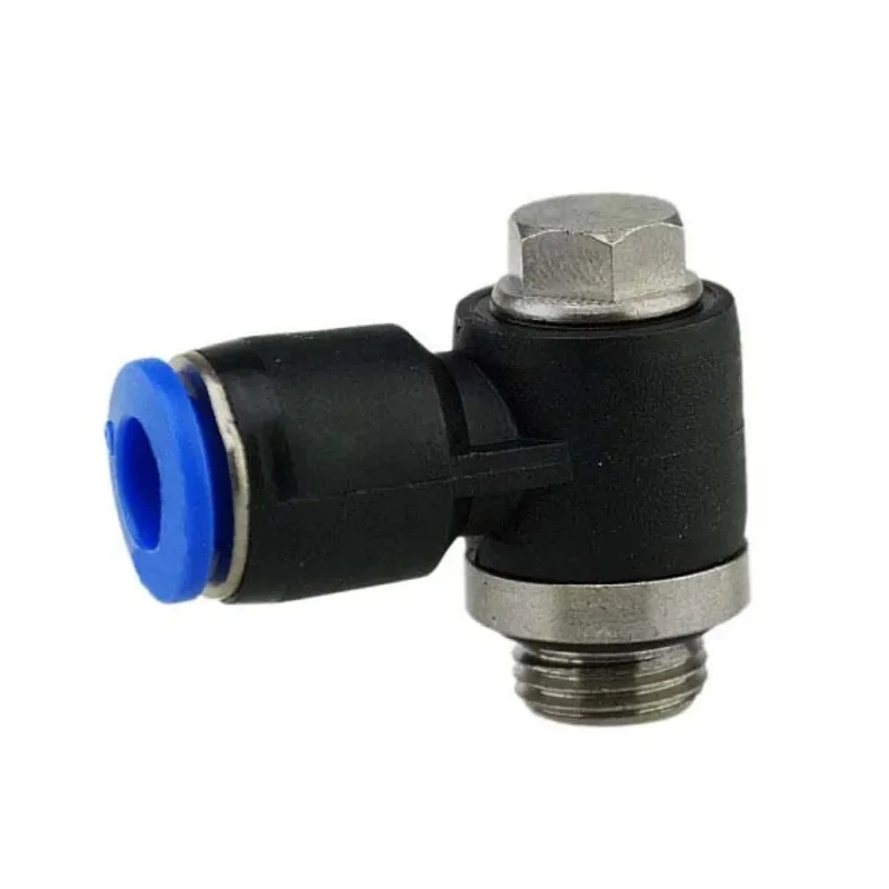 RS PRO Pneumatic Male Fitting, M5 Threaded-to-Tube, Push-In 6 mm, Nickel Plated, Maximum Pressure 990 kPa 144-2641