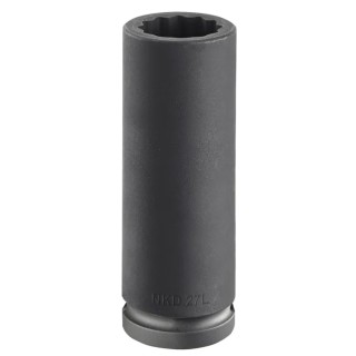 Facom 22 mm 3/4 in Drive 12 Point Impact Socket, Chrome Molybdenum Steel, 85mm Length NKD.22L
