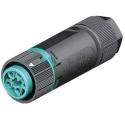 Wieland RST MINI Series Cable Mini Connector Female Screw, 5-Pole, 16A, 400V, 1-Way, IP68, IP69, IP66 46.051.4553.6