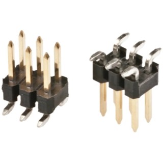 HARWIN M20 Series Straight Surface Pin Header, 10 Contacts, 2.54 mm Pitch, 2 Row, Unshrouded, Brass Contacts M20-8760542