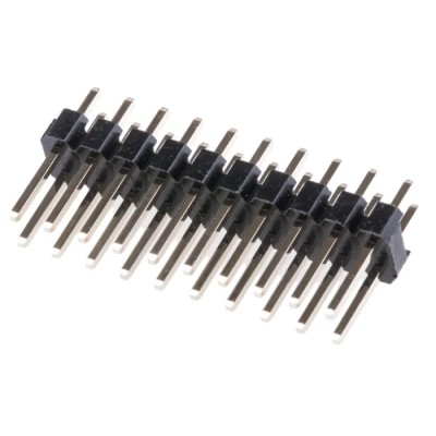 HARWIN M20 Series Straight Through Hole Pin Header, 20 Contacts, 2.54 mm Pitch, 2 Row, Unshrouded M20-9981045