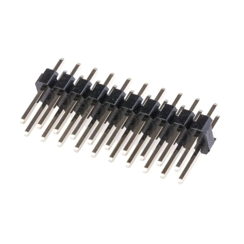 HARWIN M20 Series Straight Through Hole Pin Header, 20 Contacts, 2.54 mm Pitch, 2 Row, Unshrouded M20-9981045