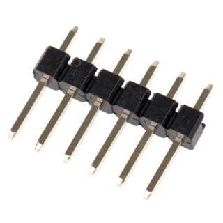 HARWIN M20 Series Straight Through Hole Pin Header, 6 Contacts, 2.54 mm Pitch, 1 Row, Unshrouded M20-9990645
