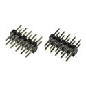 HARWIN 10 Contact Straight Through Hole Pin Header, 2 mm Pitch, 2 Row, Unshrouded M22-2020505