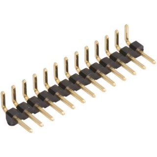 HARWIN M22 Series Right Angle Through Hole Pin Header, 4 Contacts, 2 mm Pitch, 1 Row, Unshrouded M22-2030405