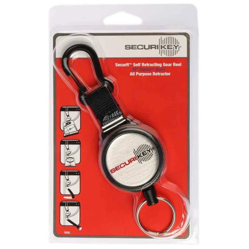Securikey Retractable Key Chain Gold Kevlar Cord 1200mm RKKLOGOSKY