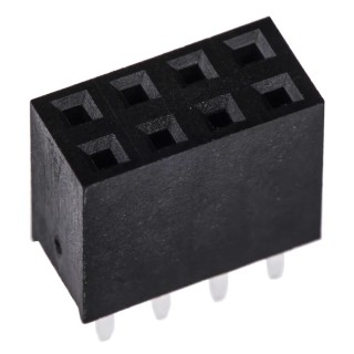 HARWIN M20 Series 8-Contact 2 Row 2.54 mm Pitch Straight Through Hole PCB Socket M20-7830446