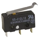 Omron Simulated Roller Lever Subminiature Micro Switch, Solder Terminal, 10.1A, 250V ac, SPDT, IP40 SS-10GL13