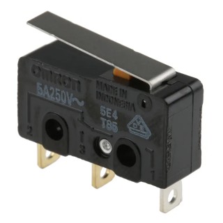 Omron Subminiature Hinge Lever Micro Switch SPDT 5A 250V AC Solder Terminal SS-5GL