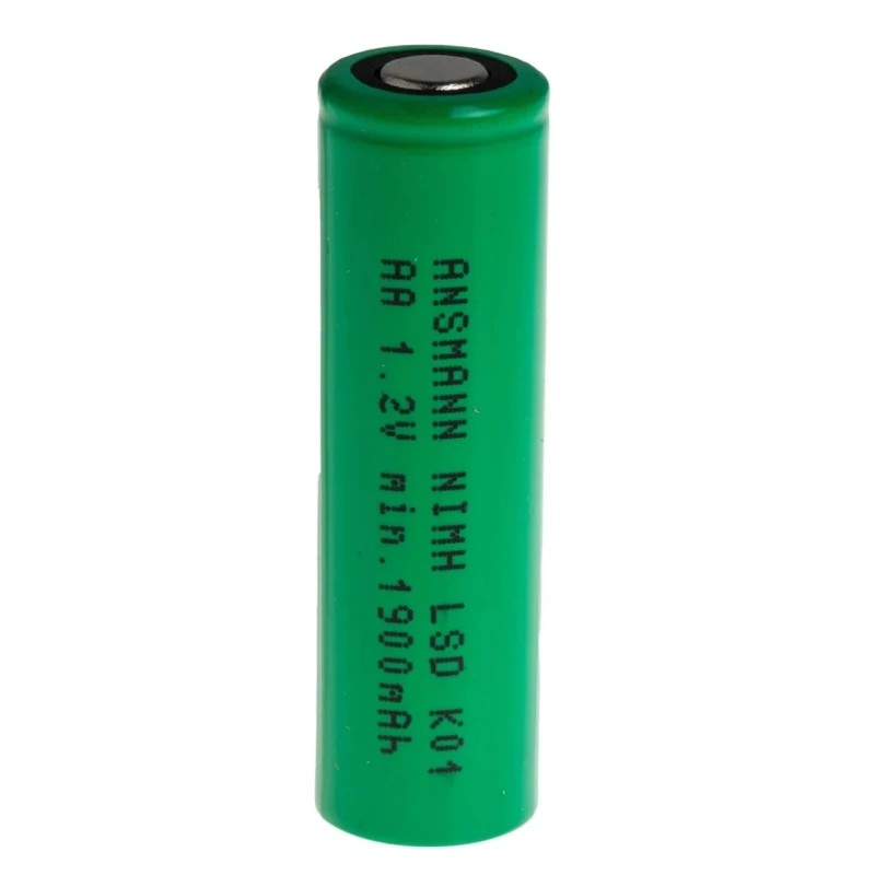 Ansmann Rechargeable AA Nickel Metal Hydride Battery 1.2 V 2.1 Ah Flat Top Terminal 49.5mm Height 14.5mm Diameter 2312-3003