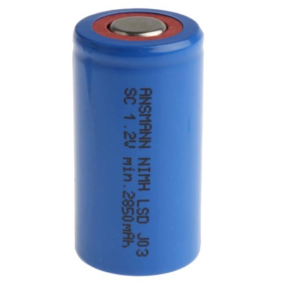 Ansmann 1.2 V NiMH Rechargeable Battery, 22.5 mm Diameter, 3 Ah Capacity 2310-3004