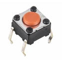 TE Connectivity Tactile Switch SPST 50mA 24V DC Plunger 0.9 mm Actuator Length Through Hole B3F-1005