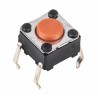TE Connectivity Tactile Switch SPST 50mA 24V DC Plunger 0.9 mm Actuator Length Through Hole B3F-1005