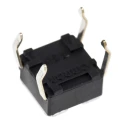 TE Connectivity IP00 Black Tactile Switch Plunger 0.9 mm SPST 50mA 24 V dc Through Hole B3F-1020