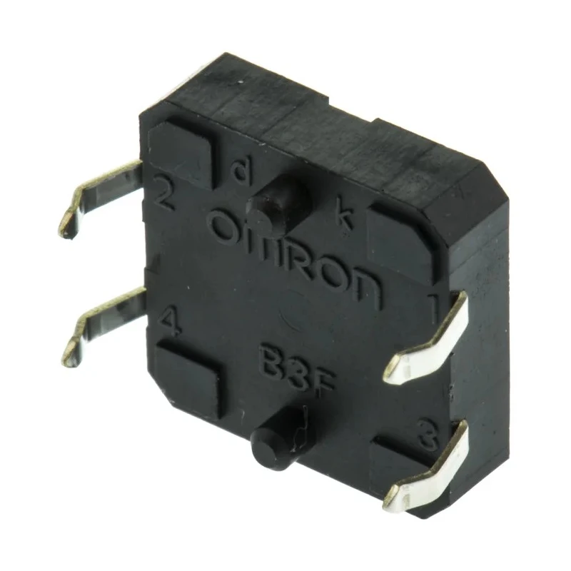 Omron Blue Tactile Switch Plunger 3 mm SPST 50mA 24 V dc Through Hole B3F-5050