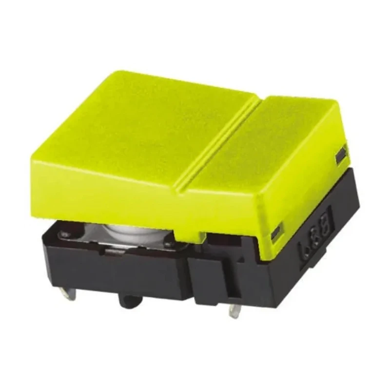 Omron Yellow Tactile Switch Button 6.8 mm SPST 50mA 24 V dc Through Hole B3J-1300
