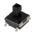 Omron Tactile Switch Plunger, 4.7 mm Actuator Length, SPST Contact Configuration, 50mA Current, 250 V AC, 24 V DC B3FS-1050