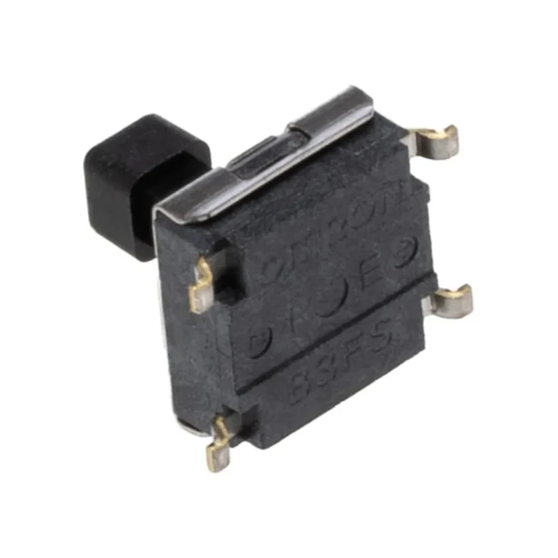 Omron Tactile Switch Plunger, 4.7 mm Actuator Length, SPST Contact Configuration, 50mA Current, 250 V AC, 24 V DC B3FS-1050