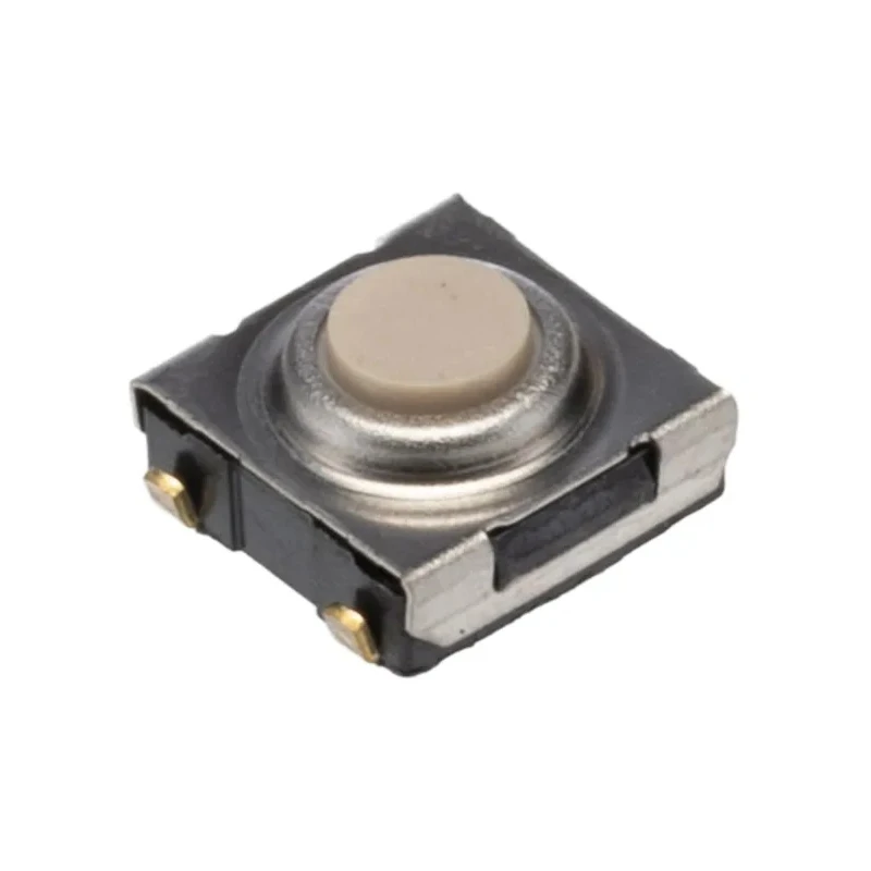Omron IP67 Ivory Tactile Switch Button 1.1 mm SPST 50mA 24 V dc Through Hole B3SN-3012