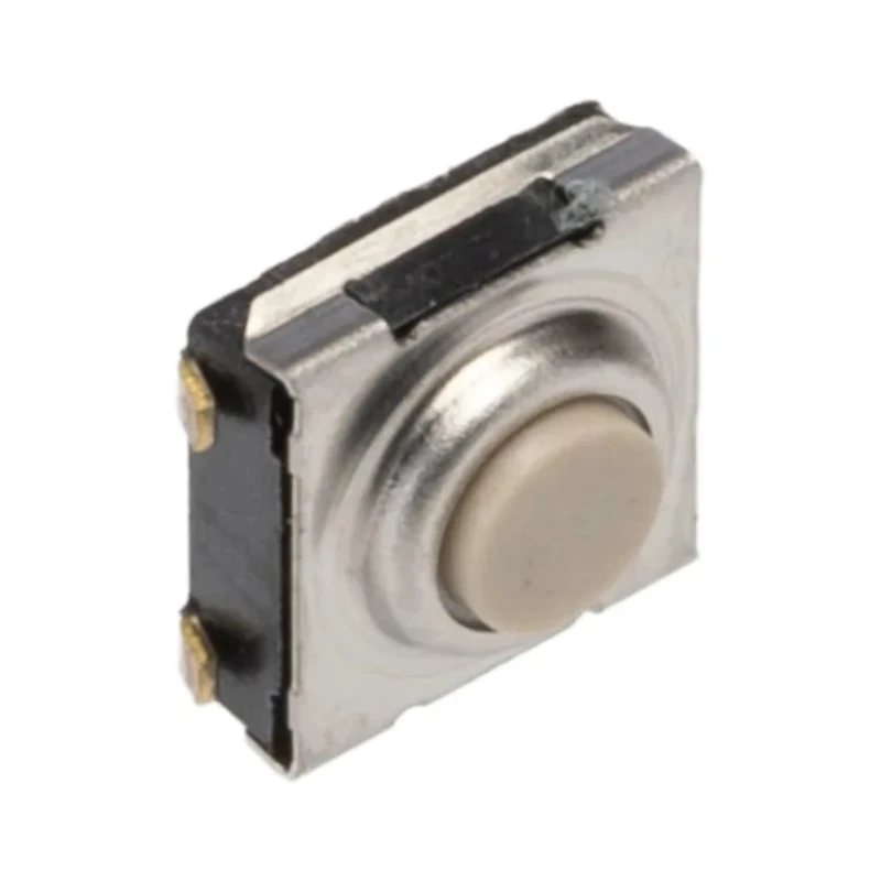 Omron IP67 Ivory Tactile Switch Button 1.1 mm SPST 50mA 24 V dc Through Hole B3SN-3012