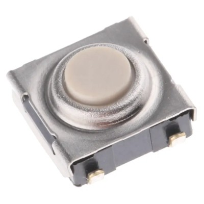 Omron IP67 Ivory Tactile Switch Button 1.1mm SPST 50mA 24V DC Surface Mount B3SN-3012P