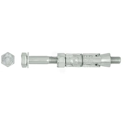 RawlPlug Carbon Steel Expanding Mechanical Shield Masonry Anchor M10 x 140 mm Zinc Plated R-RBL-M10/75W