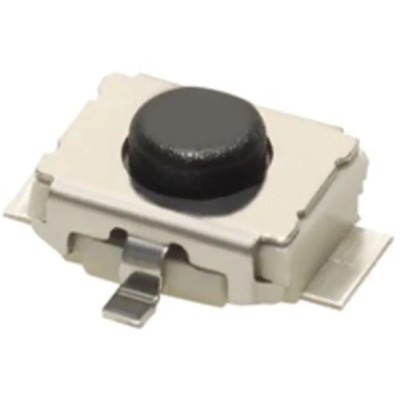 Omron Black Tactile Switch Button SPST 50mA 12 V dc Surface Mount, Actuator 0.4 mm B3U-1100P