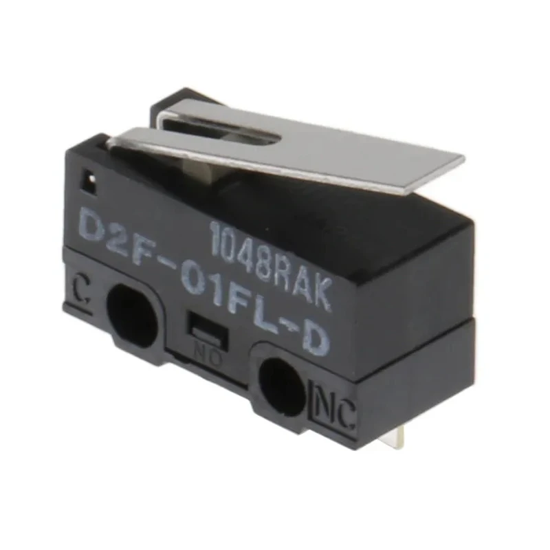 Omron Aratas Hinge Lever Micro Switch, Solder Terminal, 100mA Current, 125 V AC, 30 V DC, SPDT Contact D2F-01FL-D