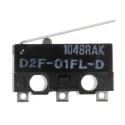 Omron Aratas Hinge Lever Micro Switch, Solder Terminal, 100mA Current, 125 V AC, 30 V DC, SPDT Contact D2F-01FL-D
