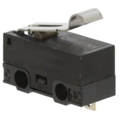 Omron Ultra Subminiature Simulated Roller Lever Micro Switch, SPDT, 3A, 30V DC, Solder Terminal, IP40 D2F-01FL3-D