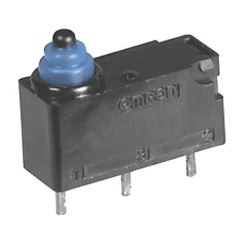 Omron Ultra Subminiature Sealed Pin Plunger Micro Switch, Pre-Wired Terminal, 2A, 125V AC, SPST, IP67 D2HW-C203MS