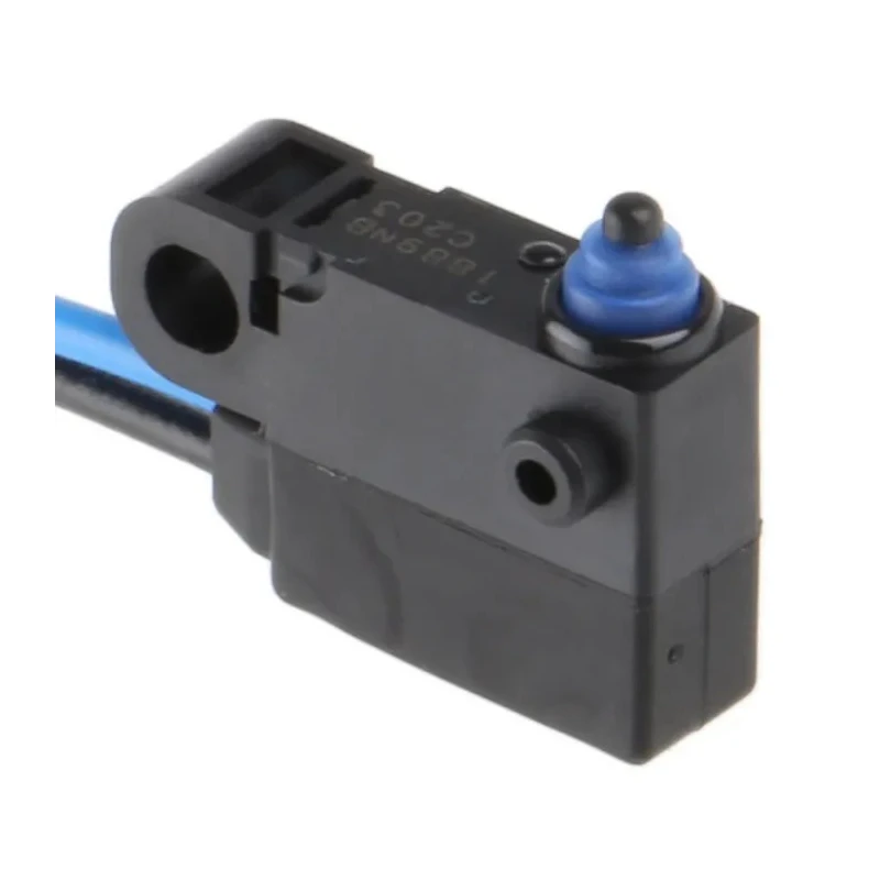 Omron Ultra Subminiature Sealed Pin Plunger Micro Switch, Pre-Wired Terminal, 2A Contact, SPST, IP67, Model D2HW-C203MR