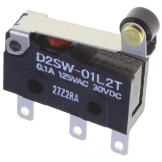 Omron Roller Lever Micro Switch, Tab Terminal, 3A, 125 V AC, SPDT, IP67 D2SW-3L2T